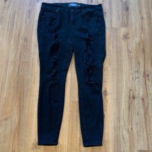 Torrid Bombshell Skinny Jeans - black distressed - 16T